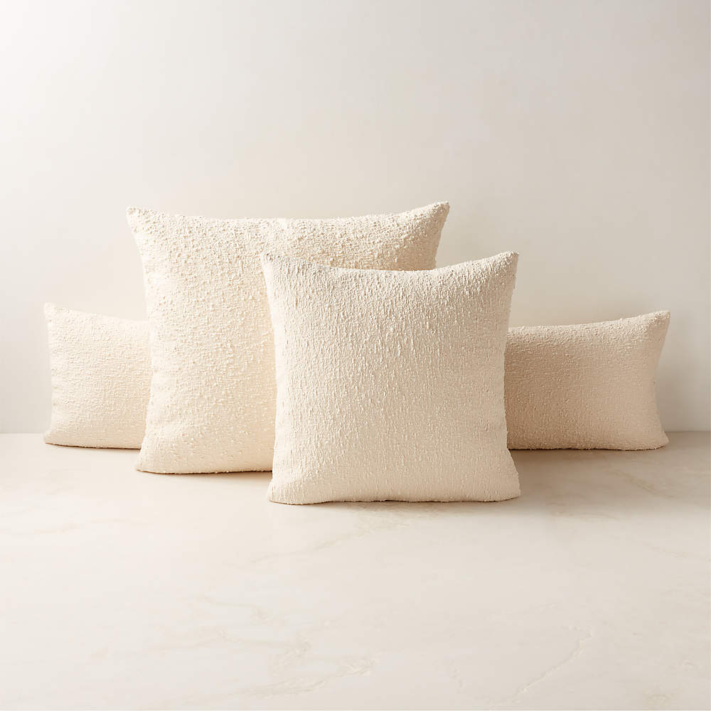 Cream shop throw pillows