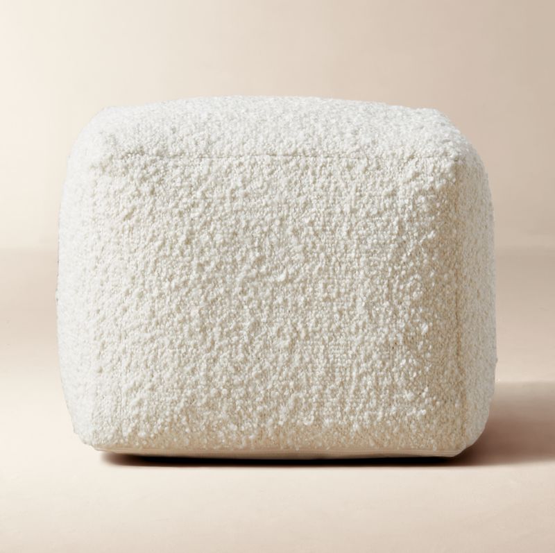 View Boucle Ivory White Pouf details