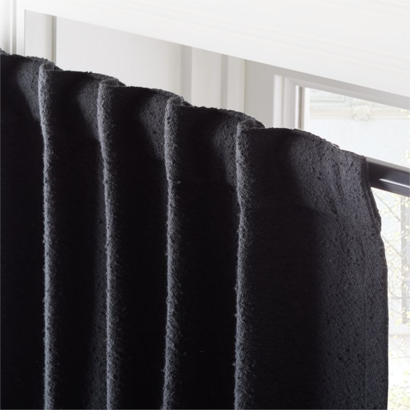 Black Boucle Window Curtain Panel 48''x84'' - image 4 of 6