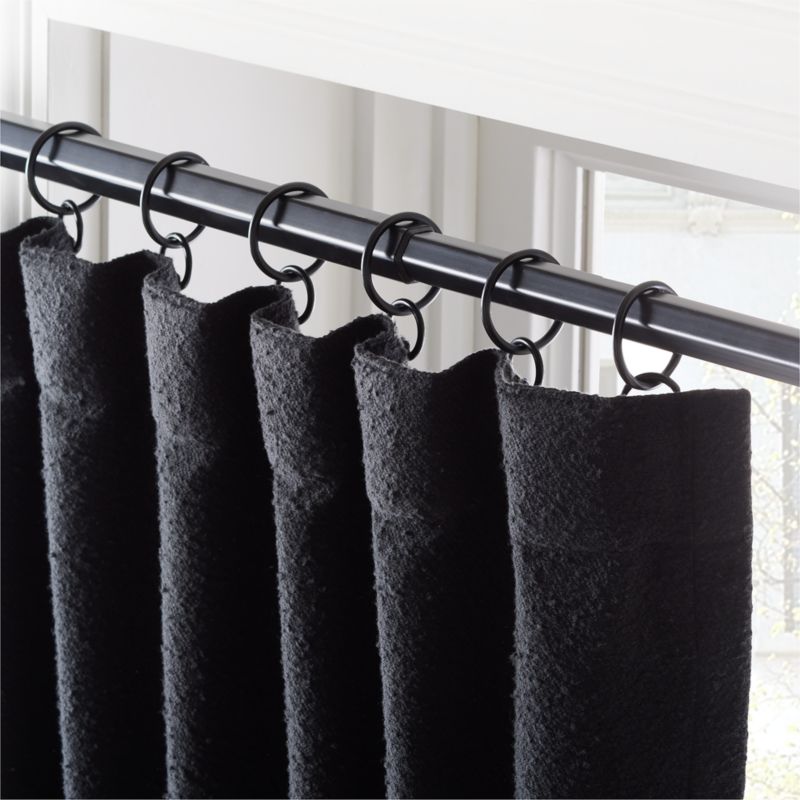 Black Boucle Window Curtain Panel 48''x84'' - image 2 of 6