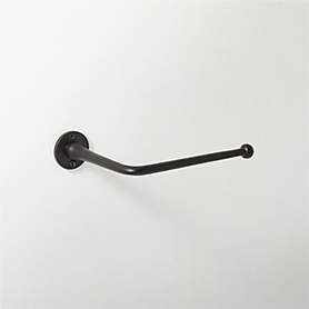 Slotted Screw Matte Black Towel Bars, CB2