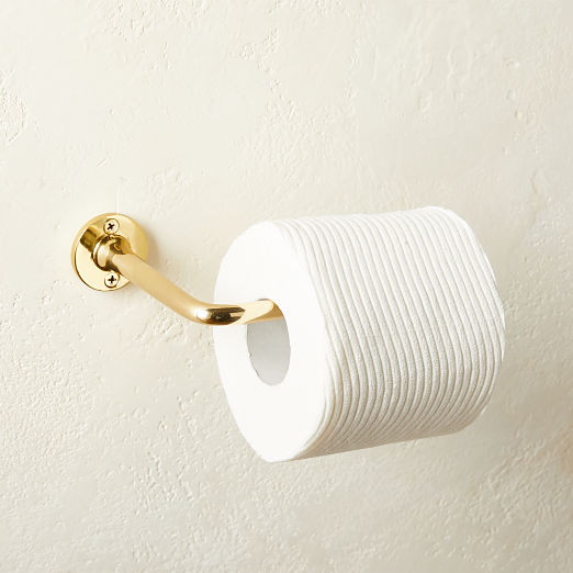 Boule Polished Brass Wall-Mounted Toilet Paper Holder