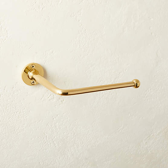 Boule-Inspired Polished Brass Towel Bar 18 + Reviews