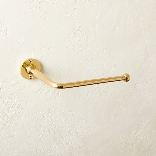 Boule Polished Brass Wall Mount Toilet Paper Holder