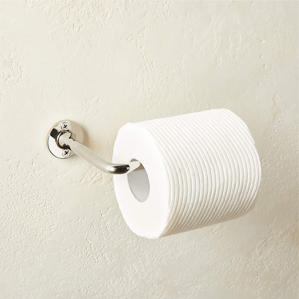 Boule-Inspired Polished Nickel Wall Mount Toilet Paper Holder + Reviews