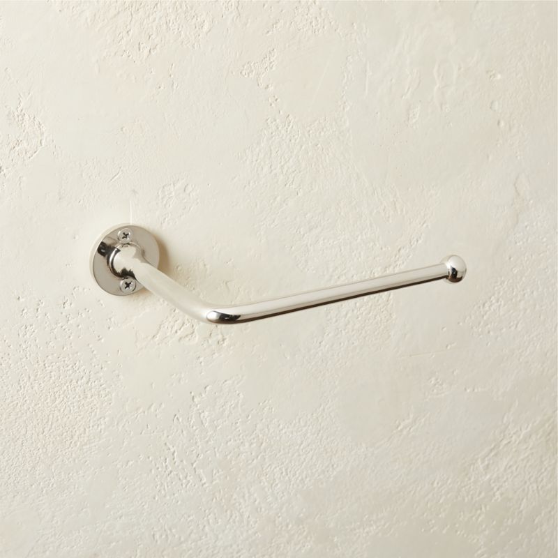 Boule-Inspired Polished Nickel Wall Mount Toilet Paper Holder +