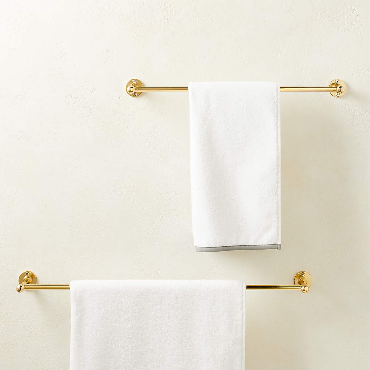 BouleInspired Polished Brass Towel Bars CB2