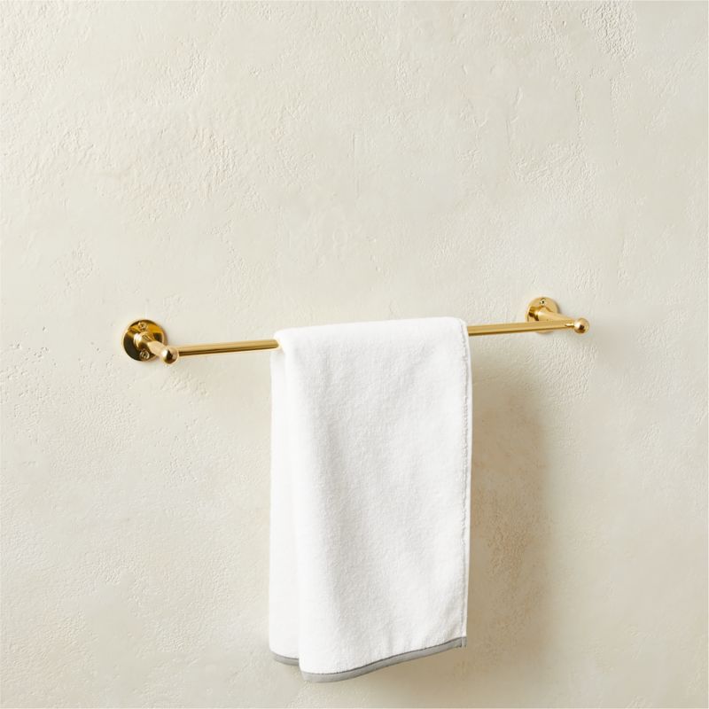 Boule-Inspired Polished Brass Towel Bar 18" - image 2 of 6