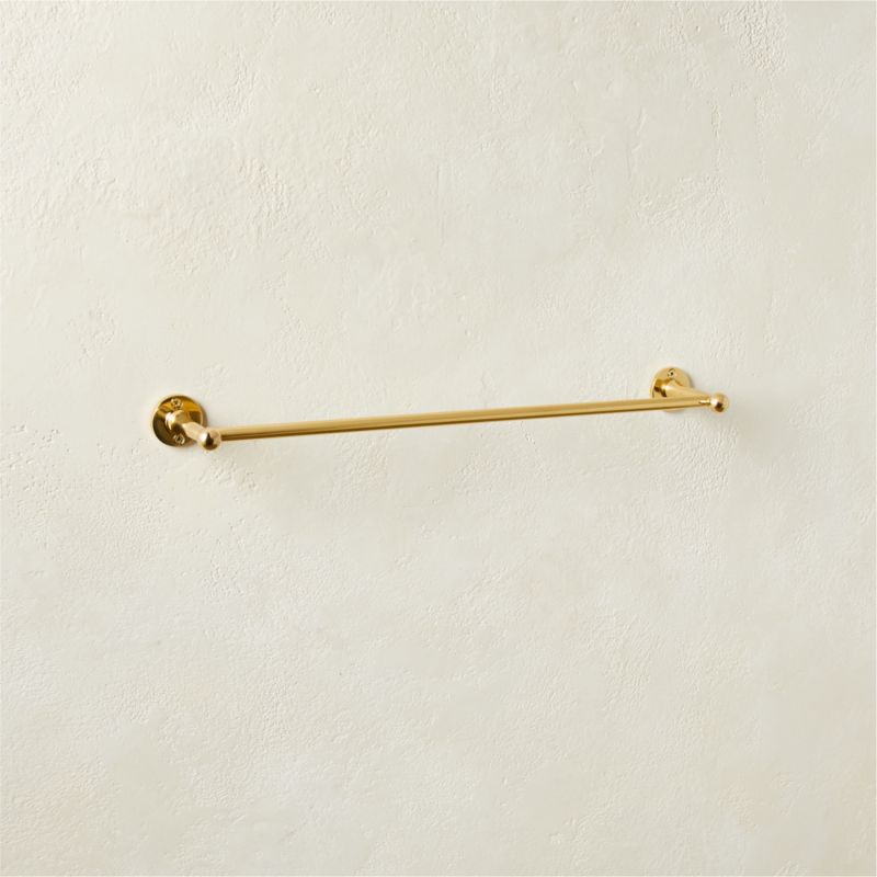 Slotted Screw Polished Brass Towel Bar 24 + Reviews