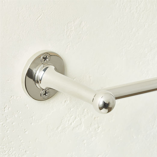 Boule-Inspired Polished Nickel Towel Bar 18"