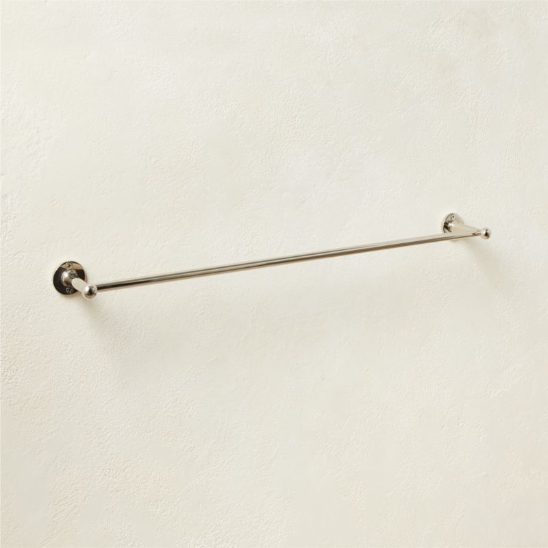 Boule-Inspired Polished Nickel Towel Bar 24" - image 0 of 5