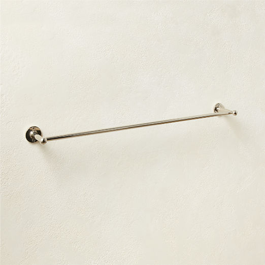 Boule-Inspired Polished Nickel Towel Bar 24"