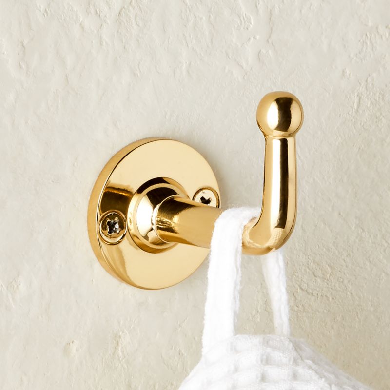 Boule-Inspired Polished Brass Towel Bar 18 + Reviews