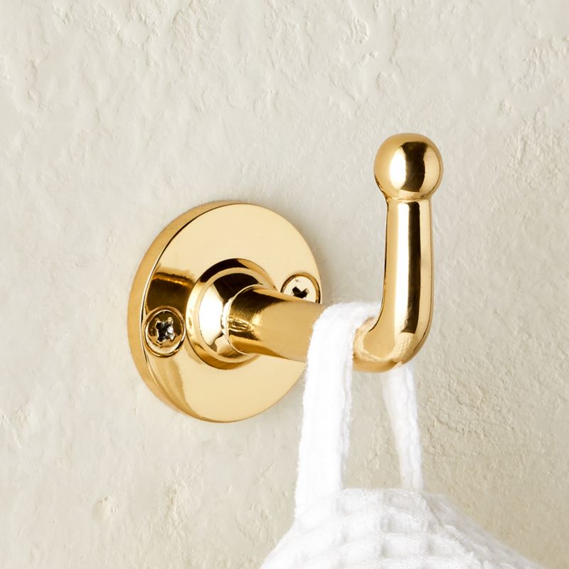 Boule-Inspired Polished Brass Towel Bar 24 + Reviews