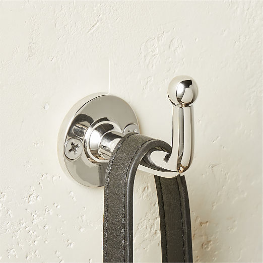 Boule-Inspired Polished Nickel Wall Mount Hook