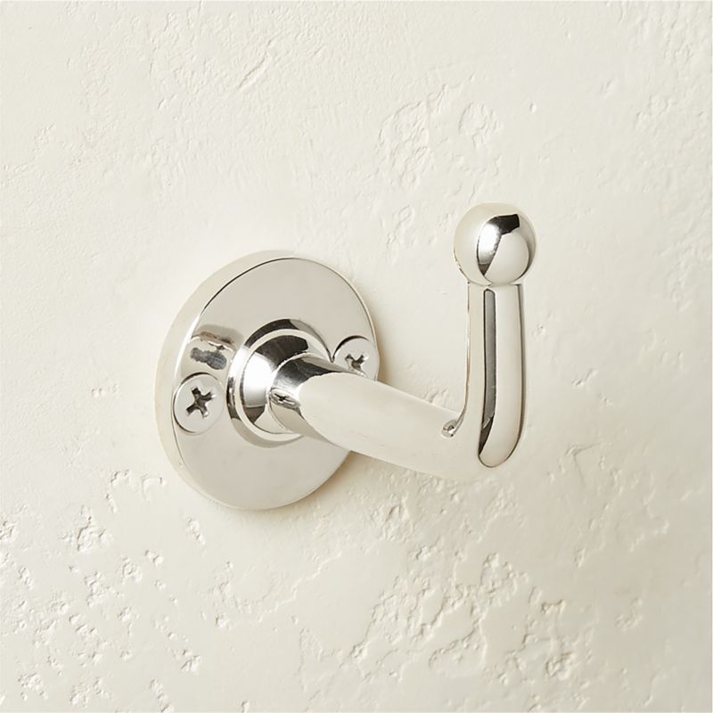 Boule-Inspired Polished Nickel Wall Mount Hook + Reviews | CB2