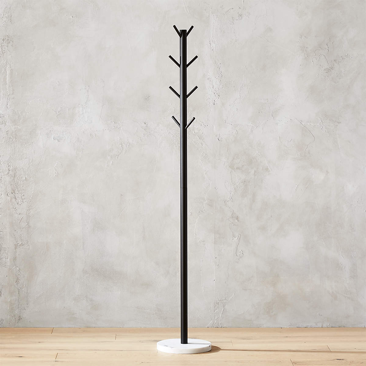Boulevard Black and Marble Coat Rack