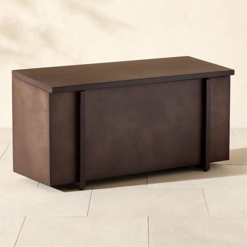 Boulton Dark Bronze Steel Indoor/Outdoor Storage Trunk - image 1 of 4