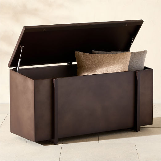 Boulton Dark Bronze Steel Indoor/Outdoor Storage Trunk