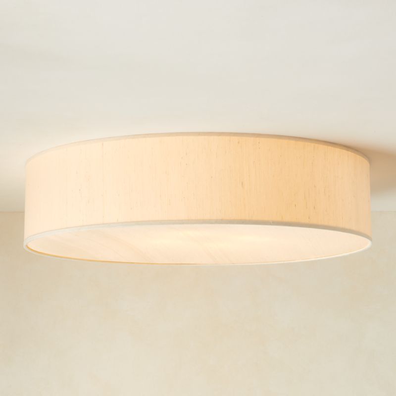 Boum Raw Silk Drum Flush Mount Light 34" - image 0 of 5