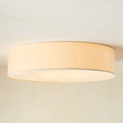 Boum Raw Silk Drum Flush Mount Light 19.75"