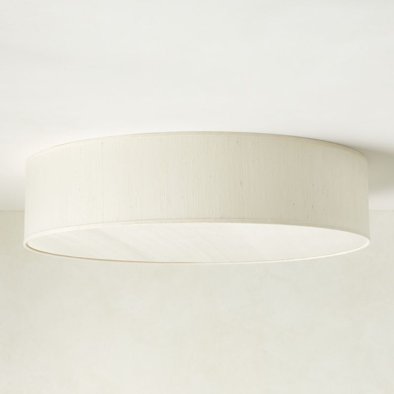 Boum Raw Silk Drum Flush Mount Light 34" - image 1 of 5