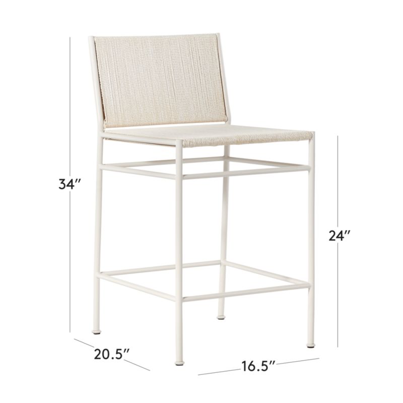 View Bounce Ivory Woven Counter Stool - image 2 of 8