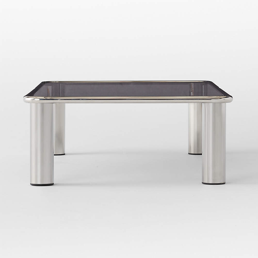 Glass coffee shop table cb2