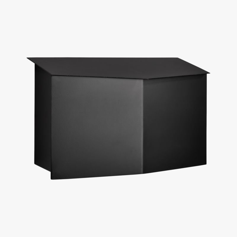 Bow Angled Black Wall-Mounted Mailbox - image 1 of 2