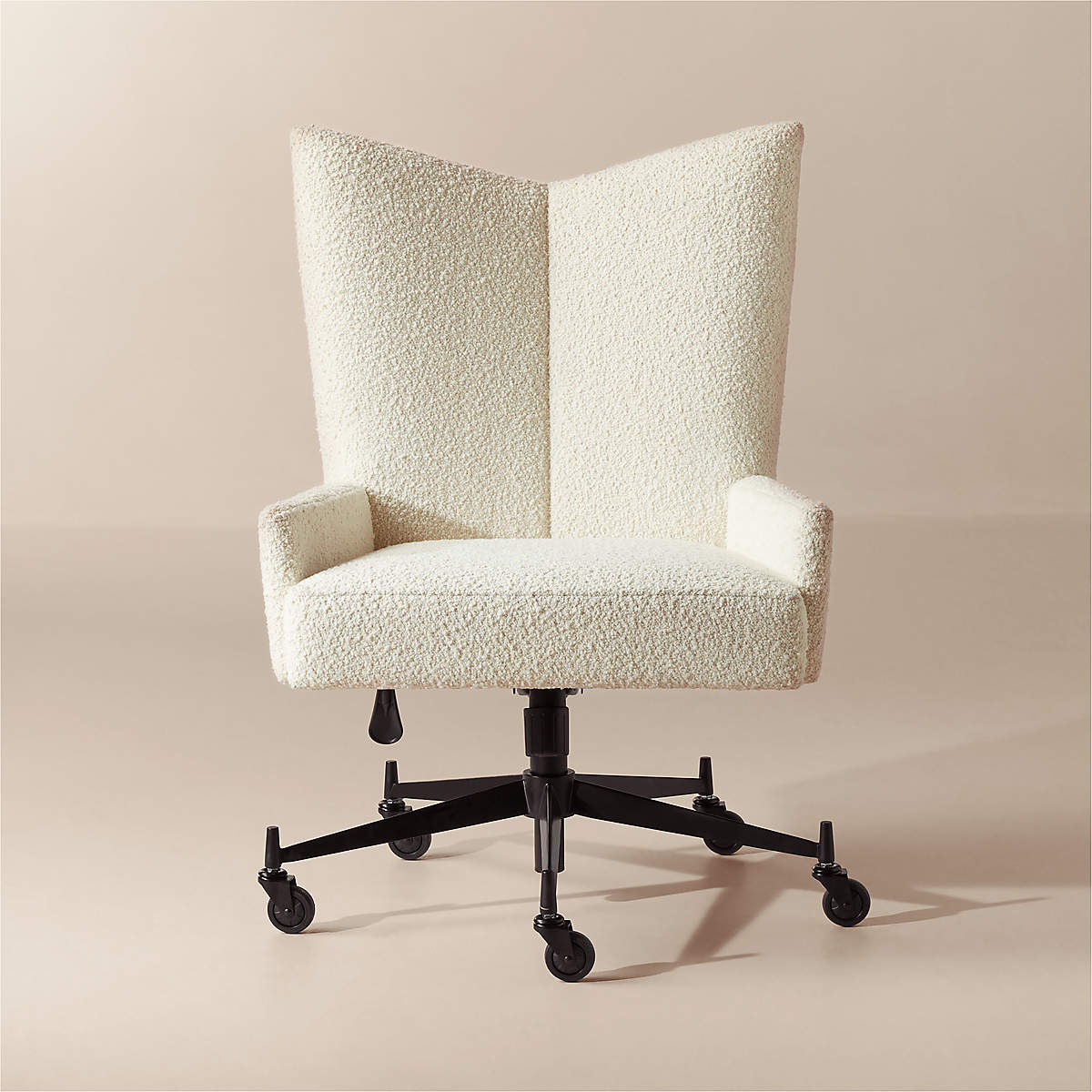 Bowtie Cream Boucle Office Chair Model 3002 by Paul McCobb + Reviews | CB2