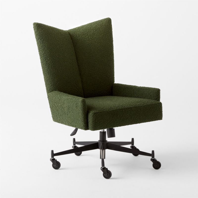 Bowtie Green Boucle Office Chair Model 3002 by Paul McCobb - image 4 of 8