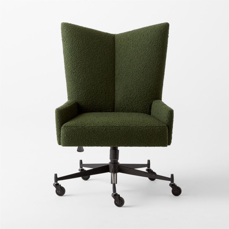 Bowtie Green Boucle Office Chair Model 3002 by Paul McCobb - image 3 of 8