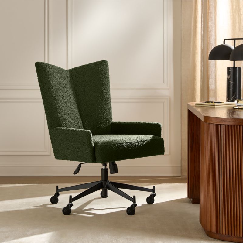 Bowtie Green Boucle Office Chair Model 3002 by Paul McCobb - image 8 of 10