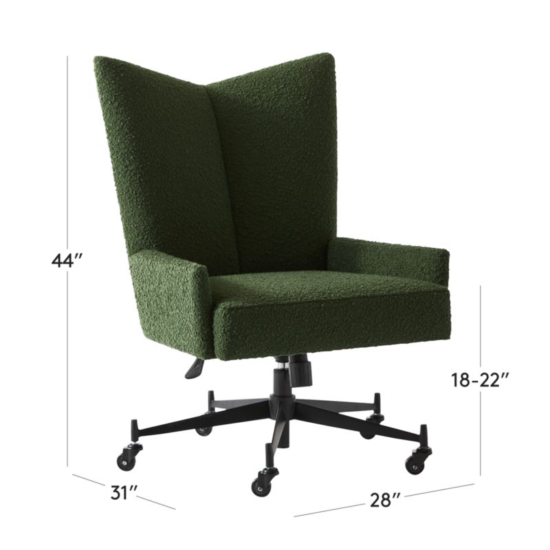 View Bowtie Green Boucle Office Chair Model 3002 by Paul McCobb - image 2 of 8