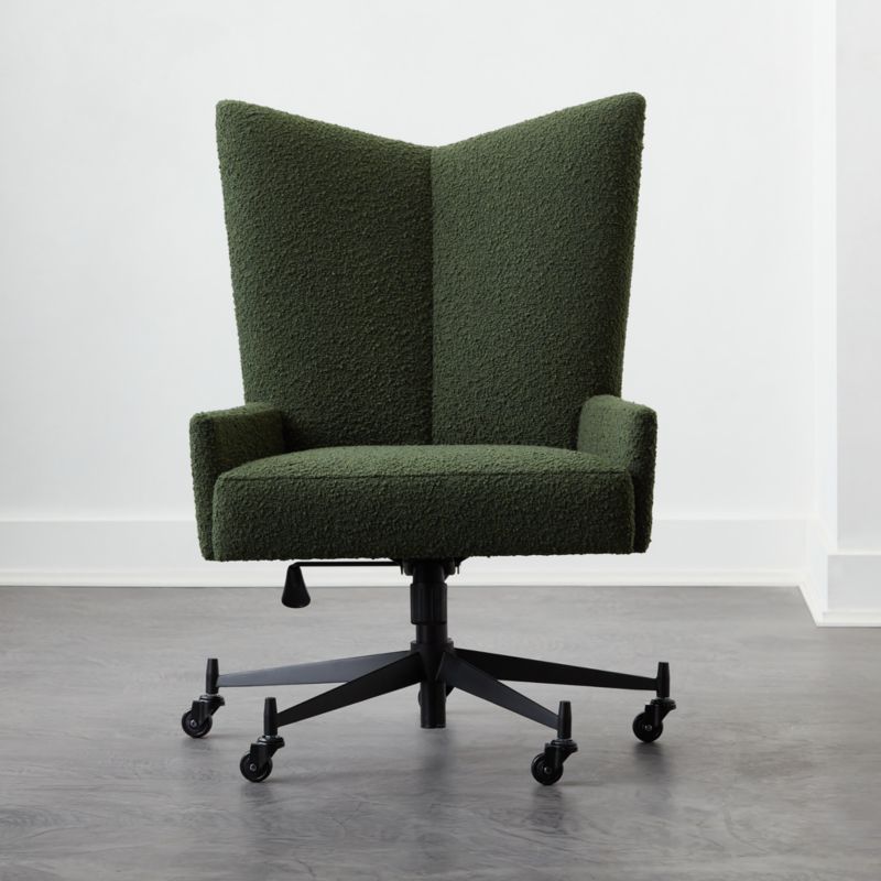 Bowtie Green Boucle Office Chair … curated on LTK