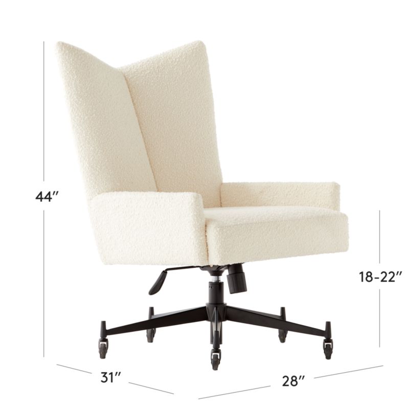 View Bowtie Cream Boucle Office Chair Model 3002 by Paul McCobb - image 2 of 9