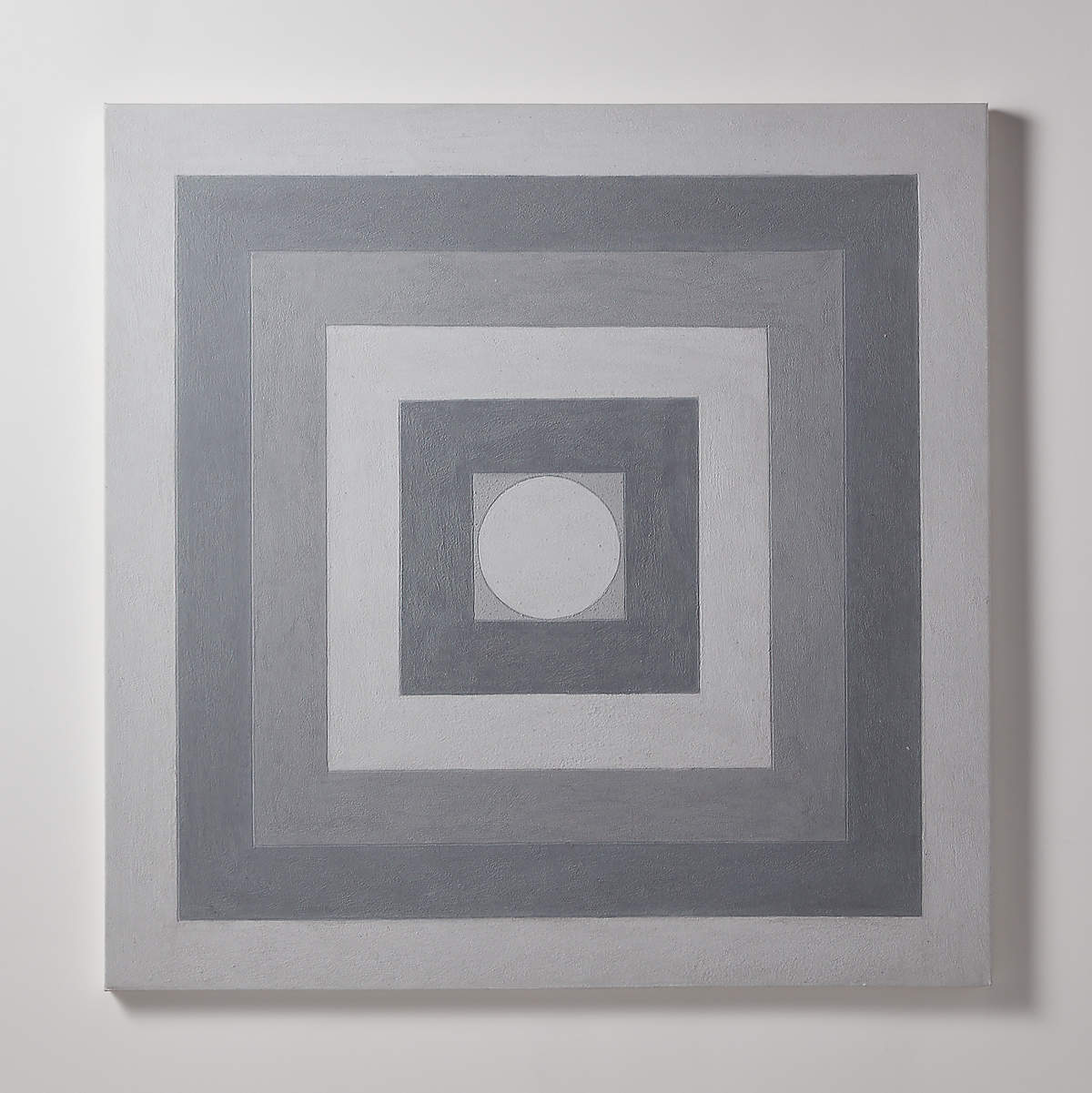 'Boxed Moon' Grey Geometric Modern Wall Art by Kim Frances 60''x60 ...