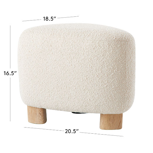 Bozzi Boucle Ottoman by Ross Cassidy