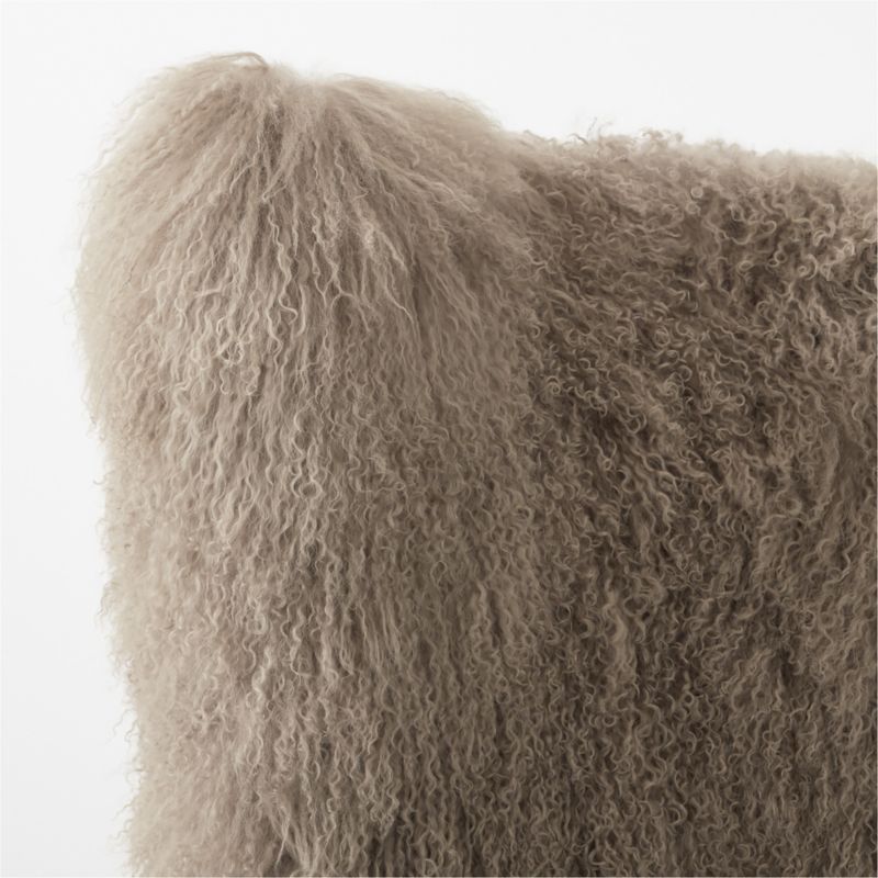 Bozzi Taupe Mongolian Sheepskin Accent Chair - image 11 of 14