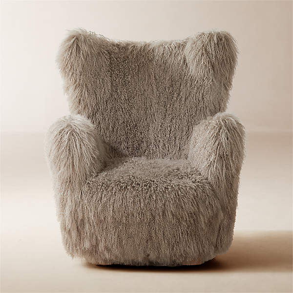 Large Mongolian Sheepskin Chair Cushion 