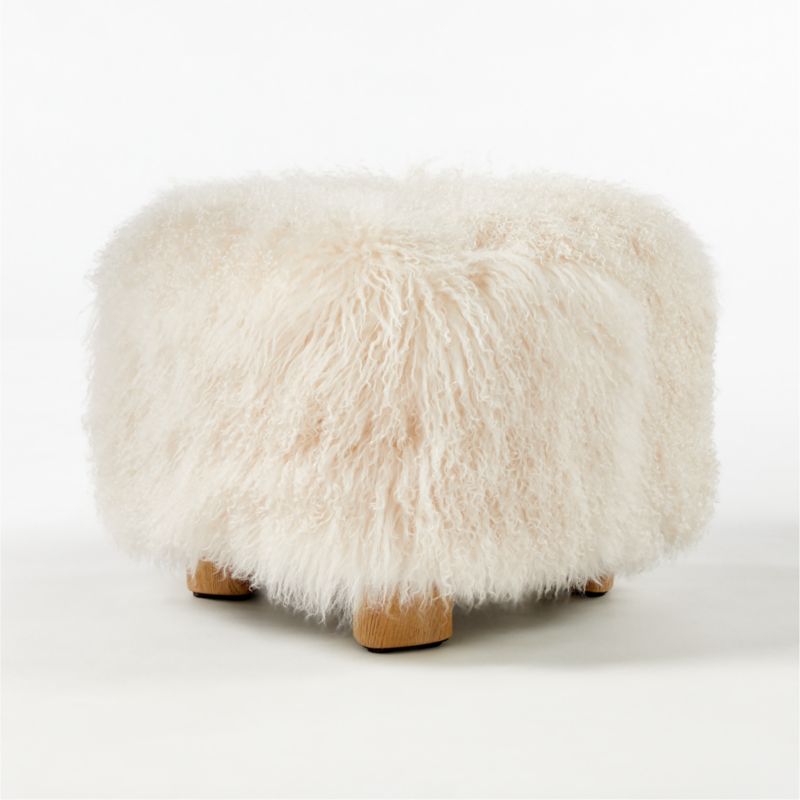 Bozzi  Mongolian Sheepskin Ottoman by Ross Cassidy - image 5 of 10