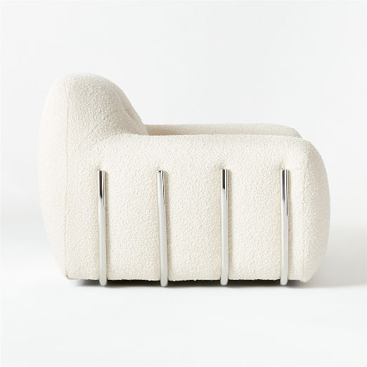 Brace Cream Boucle Chair