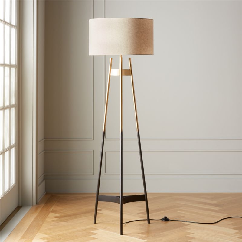 Brace Ombre Floor Lamp Reviews Cb2, Wooden Floor Lamps Canada
