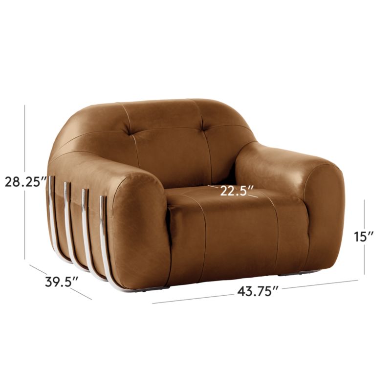 Cb2 discount leather armchair