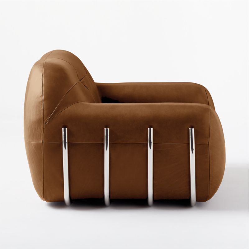 Brace Saddle Leather Chair - image 6 of 13