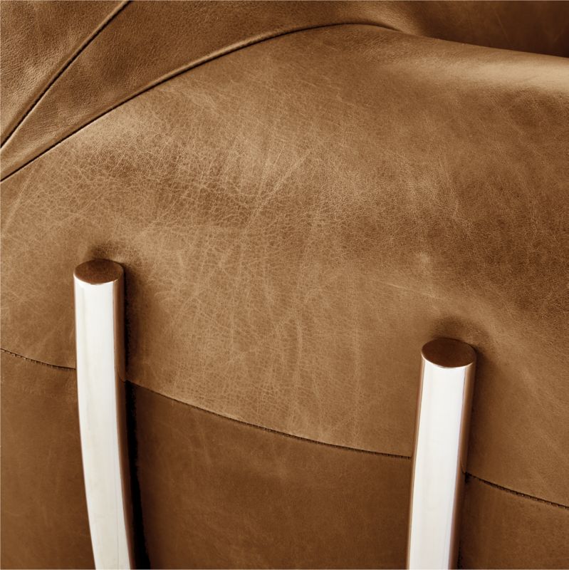 Brace Saddle Leather Chair - image 9 of 13