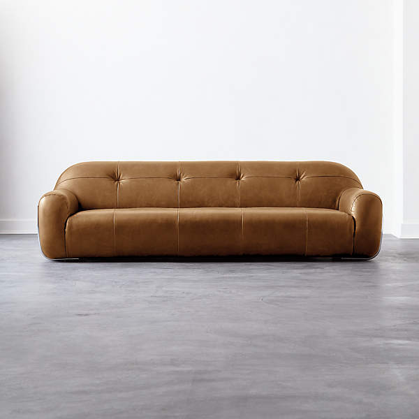 Brace Leather Sofa Reviews Cb2, Leather Sofa Furniture