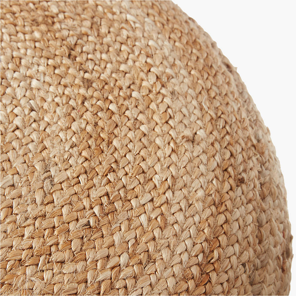 Braided Jute Large Pouf + Reviews