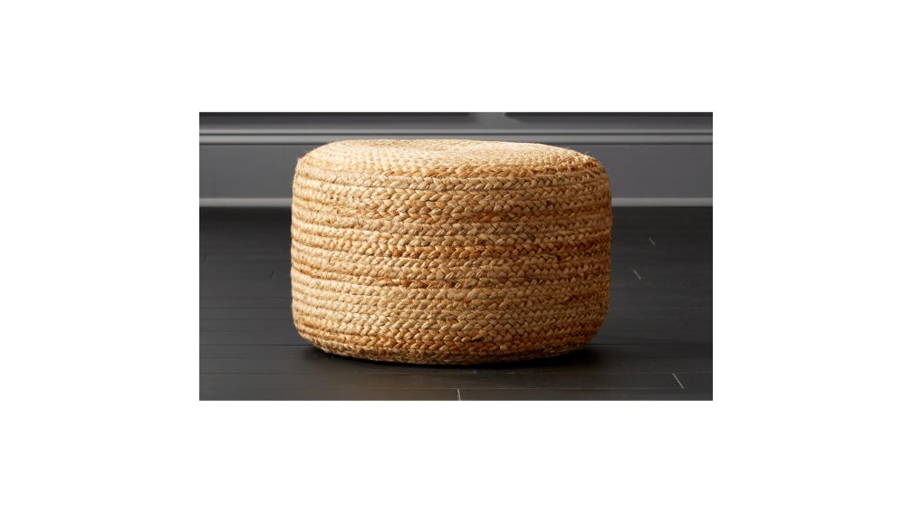 BRAIDED JUTE POUF