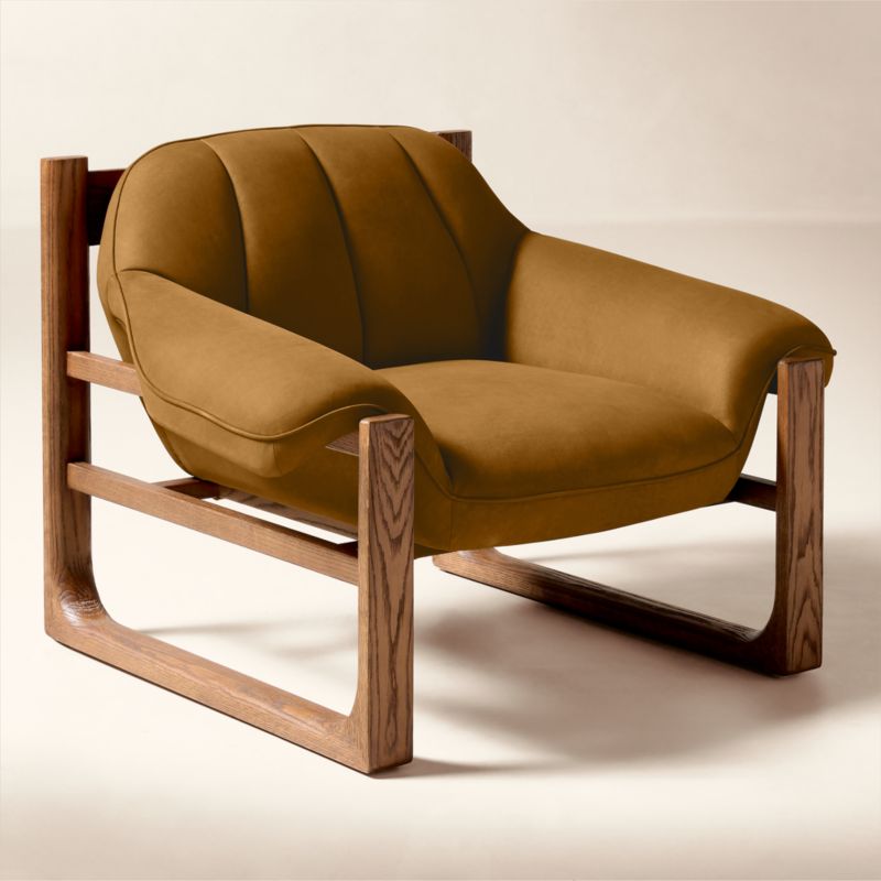 Brainstorm Brown Suede Accent Chair by Casa Dean by Swizz Beatz - image 2 of 9